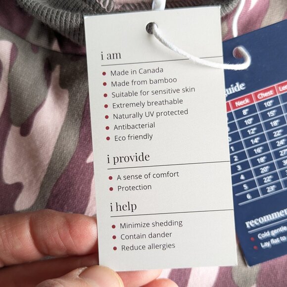 NWT The Sharper Barker Size 2 dog sweater Pink Leopard print hoodie soft bamboo - Picture 8 of 12